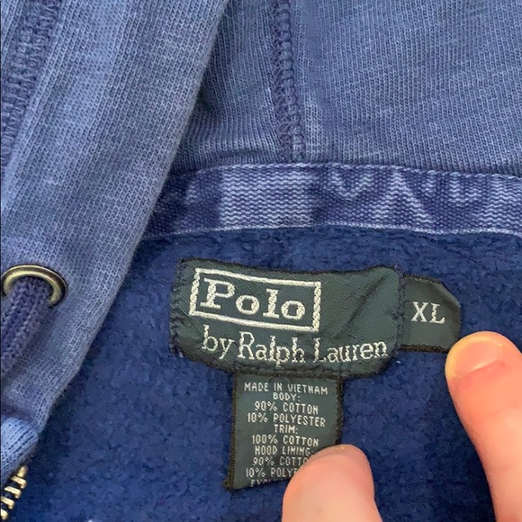 Men’s Polo Garment-Dyed Full Zip Hooded Jacket - Picture 3 of 3